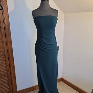 Lulu's Green Strapless Dress